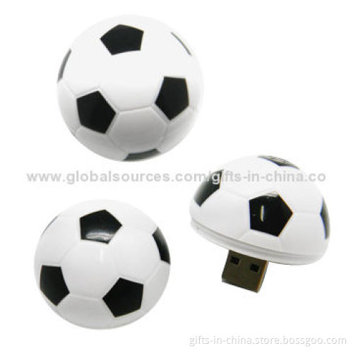 Football Shaped USB Flash Drives/Sticks with 1/2/4/8/16/32GB, Customized Packaging